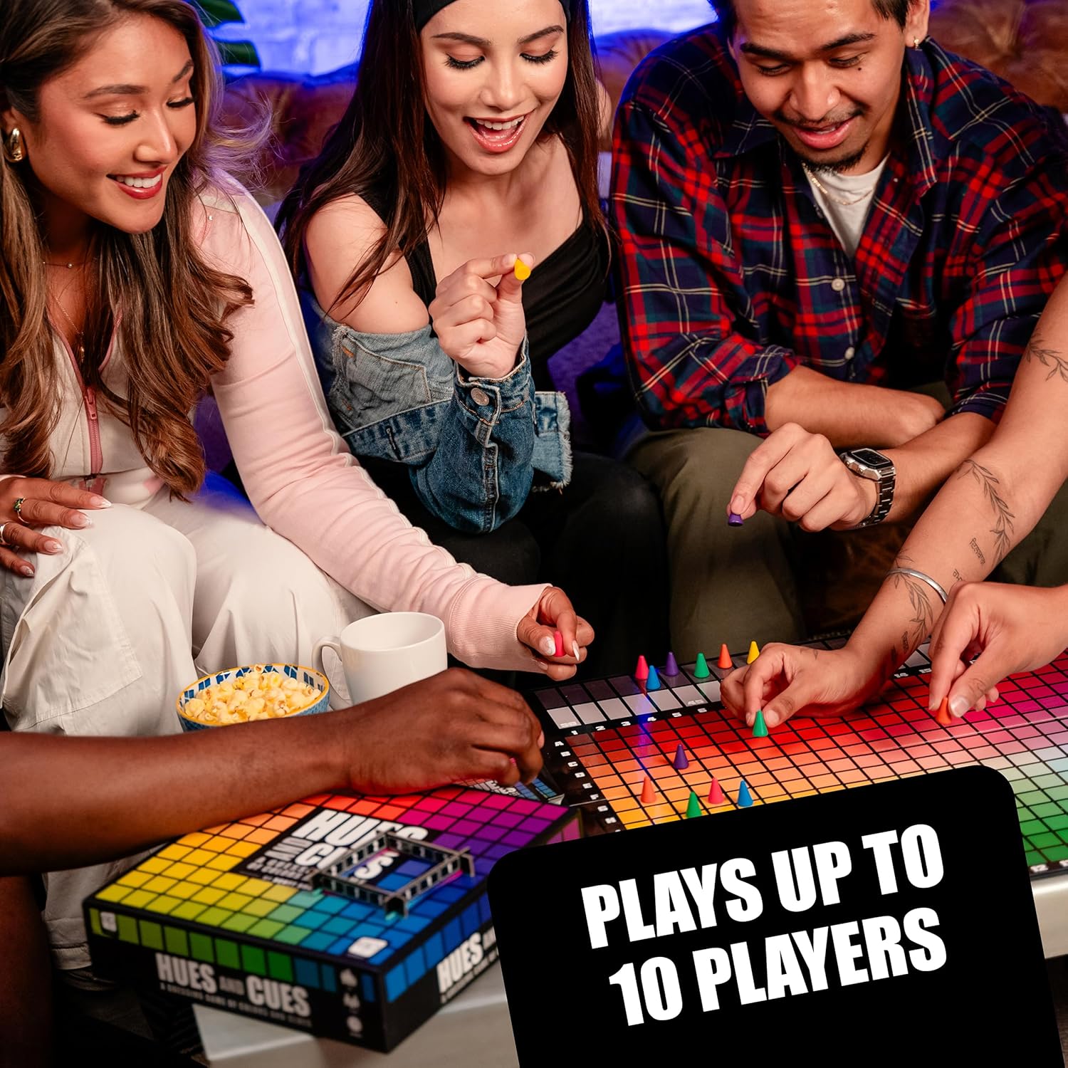Hues and Cues Board Game Box and Components